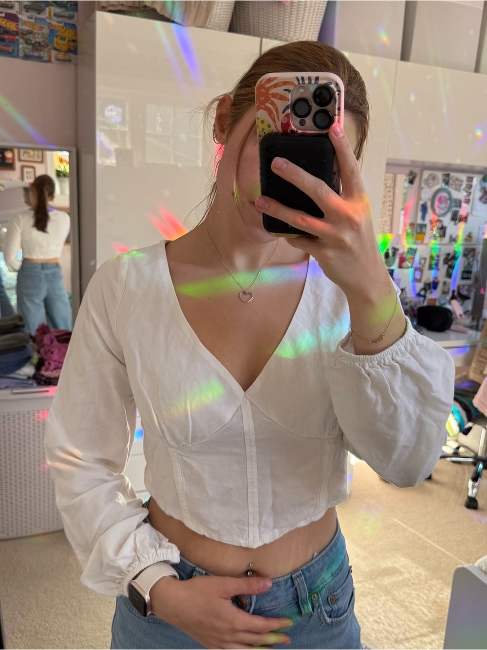 Kendall & Kylie long sleeve blouse